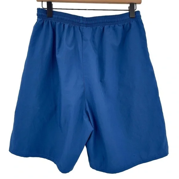 Vintage Reebok Athletic Shorts Made in USA Pull On Drawstring Solid Blue | Sz M - Picture 2 of 9